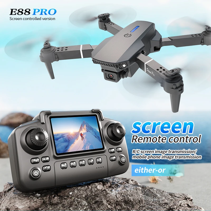 Drone Cinematic - Professionelle E88 PRO Drohne mit Bildschirm