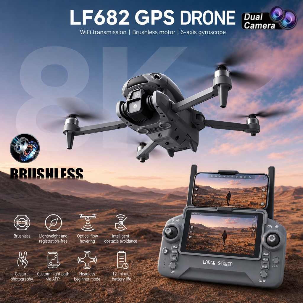 Drone Mapping - Neue LF682 Drohne mit 8K Dual-Kamera,