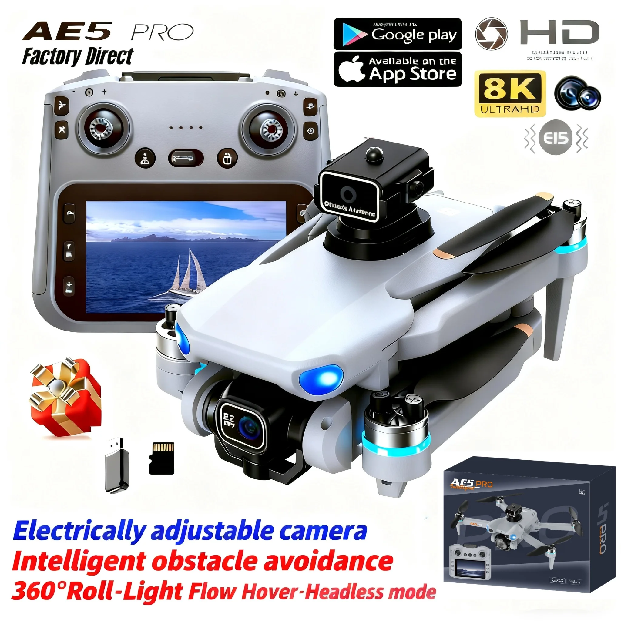 AE5 Pro Drohne 8K HD 4,5-Zoll- – Drone Video Production Bewertung und Preis
